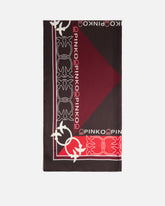 Two-tone scarf with logos - | Pinko