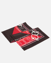 Two-tone scarf with logos - | Pinko