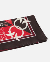 Two-tone scarf with logos - | Pinko