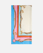 Tuch mit buntem Print - Mehrfarbig Hellblau-Rosa | Pinko