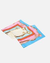 Tuch mit buntem Print - Mehrfarbig Hellblau-Rosa | Pinko