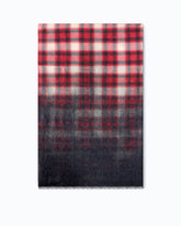Jacquard stole with check print and PINKO lettering - Multicolor Red-Black | Pinko