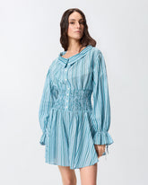 Kurzer Jumpsuit aus Baumwolle mit Streifen - | Pinko