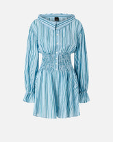 Kurzer Jumpsuit aus Baumwolle mit Streifen - | Pinko