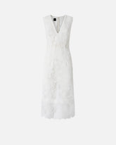 Sleeveless midi dress in lace - | Pinko