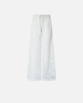 Trousers in floral embroidered lace - | Pinko