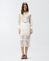 Midi skirt in lace with slits - | Pinko