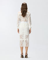 Midi skirt in lace with slits - | Pinko