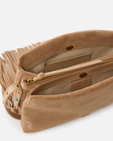 Kleine Umhängetasche Mini One, Two, Three Bag aus Veloursleder mit Fransen - | Pinko
