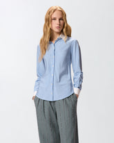 Shirt with contrasting collar and cuffs - | Pinko