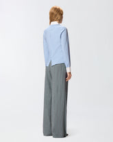 Shirt with contrasting collar and cuffs - | Pinko