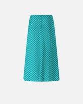 Midi skirt with striped pattern and sash - | Pinko