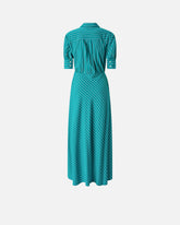 Long wrap dress with striped pattern - | Pinko