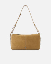 Keeper Bag medium shoulder bag in suede - | Pinko