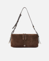 Keeper Bag medium shoulder bag in suede - | Pinko
