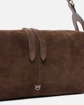 Keeper Bag medium shoulder bag in suede - | Pinko
