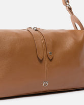 Keeper Bag medium shoulder bag in new biker leather - | Pinko