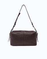 Keeper Bag medium shoulder bag in new biker leather - | Pinko