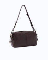 Keeper Bag medium shoulder bag in new biker leather - | Pinko