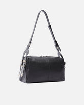 Keeper Bag medium shoulder bag in new biker leather - | Pinko