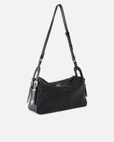 Keeper Bag medium shoulder bag in new biker leather - | Pinko