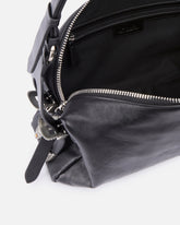 Keeper Bag medium shoulder bag in new biker leather - | Pinko