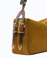 Keeper Bag medium shoulder bag in spray-effect suede - Multicolor Brown-Black | Pinko