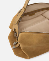 Keeper Bag large shoulder bag in suede - | Pinko