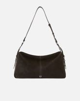 Keeper Bag large shoulder bag in suede - | Pinko