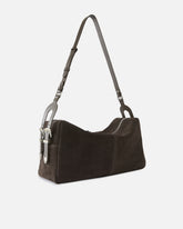 Keeper Bag large shoulder bag in suede - | Pinko