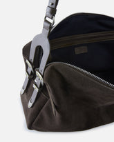Große Schultertasche Keeper Bag aus Veloursleder - Braun | Pinko