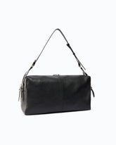 Keeper Bag large shoulder bag in new biker leather - Black | Pinko