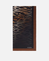 Scarf with tiger print - | Pinko