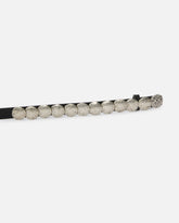Doppelt verlaufender Ledergürtel mit Nieten 1,5 cm - | Pinko