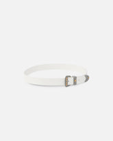 Shiny leather belt with metallic finishes, 3 cm - | Pinko