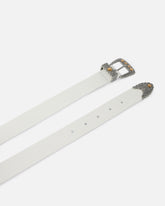 Shiny leather belt with metallic finishes, 3 cm - | Pinko
