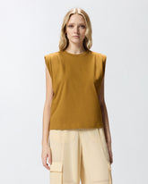 Sleeveless double jersey T-shirt - | Pinko