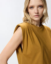 Sleeveless double jersey T-shirt - Orange | Pinko