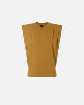Sleeveless double jersey T-shirt - Orange | Pinko