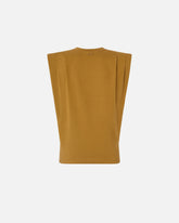 Sleeveless double jersey T-shirt - Orange | Pinko