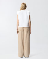 Sleeveless double jersey T-shirt - White | Pinko