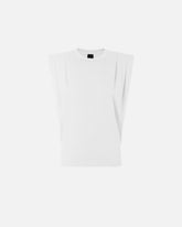 Sleeveless double jersey T-shirt - White | Pinko