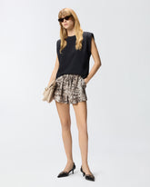 Sleeveless double jersey T-shirt - Black | Pinko