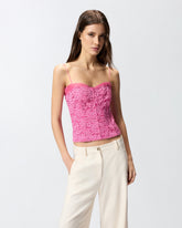 Lace bustier top - Pink | Pinko