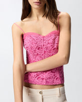 Lace bustier top - Pink | Pinko