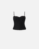Lace bustier top - Black | Pinko