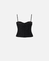 Lace bustier top - Black | Pinko