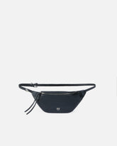 Small belt bag in new biker leather - Black | Pinko