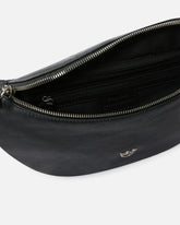 Small belt bag in new biker leather - Black | Pinko
