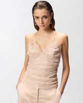 Top aus floraler Spitze mit Trägern - | Pinko